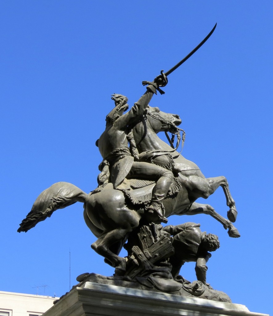 Equestrian statue of Bernardo O'Higgins, 1872, Albert-Ernest Carrier-Belleuse, Santiago de Chile, Chile
