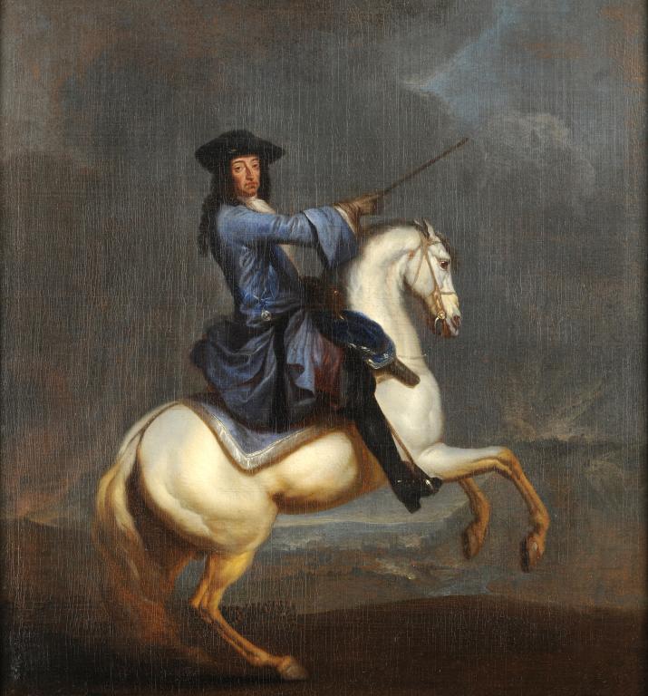 Equestrian portrait of William III at the Battle of the Boyne, 1690-1702, Studio of Jan Wick, England